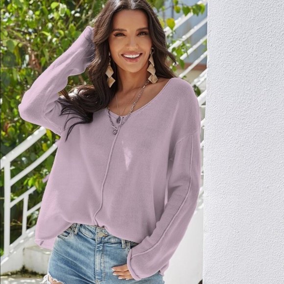 KismetsKloset Sweaters - CLEARANCE English Lavender Sweater-LAST ONE ☝️